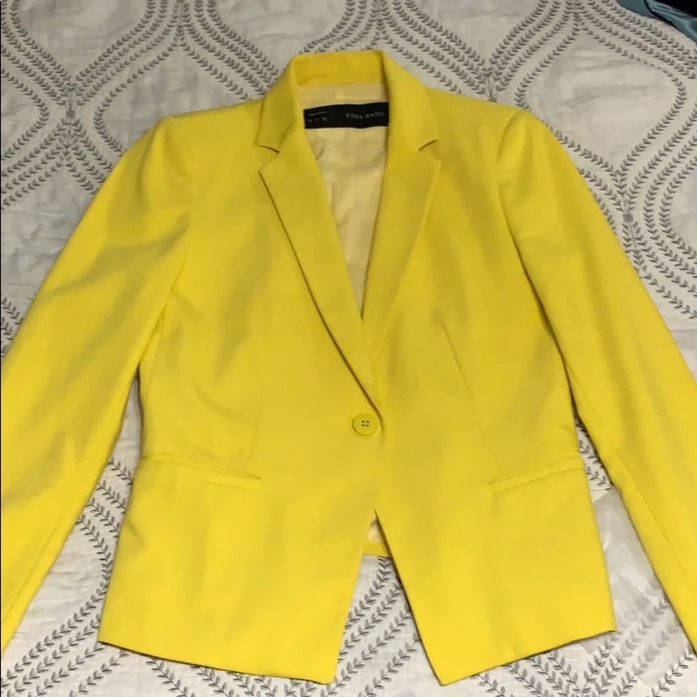 Yellow Zara Blazer
